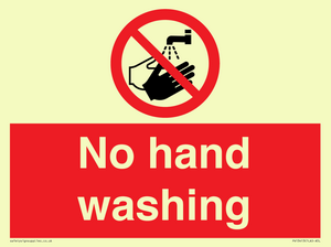 No hand washing